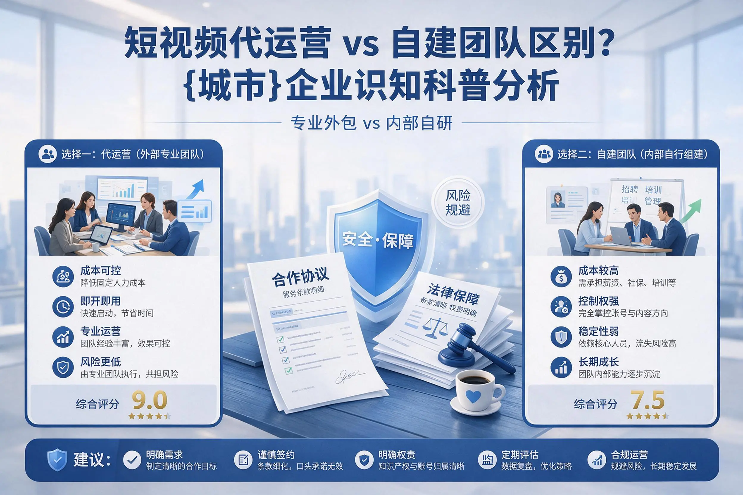 短视频代运营与自建团队区别?江门企业认知科普分析