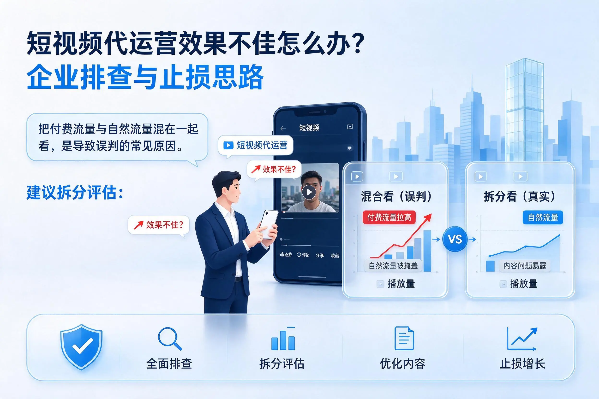 短视频代运营效果不佳怎么办？江门企业排查与止损思路