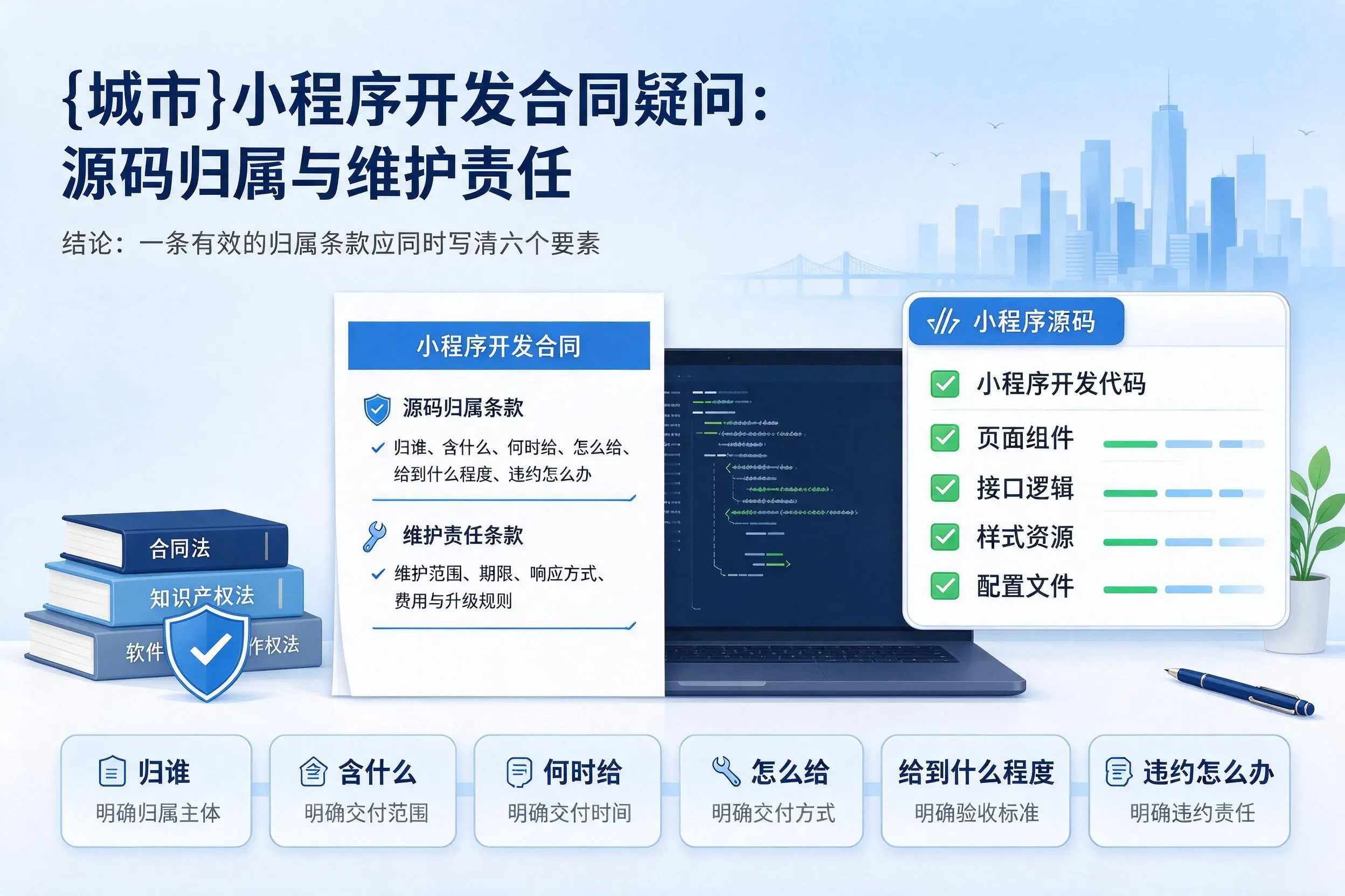 江门小程序开发合同疑问:源码归属与维护责任